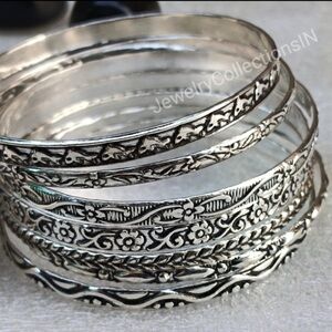 7 STERLING 925 BANGLES. Size 8